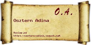 Osztern Adina névjegykártya